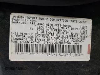 2000 Lexus RX 300 with VIN JT6HF10U0Y0157864, listed as a Copart auction lot 79877064 with 200,869 mi miles and Salvage Title. Bid and sale history available at carsss.com. Image 16.