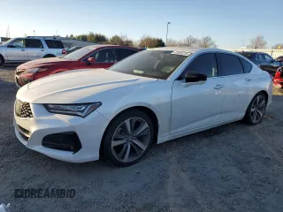 2022 Acura TLX w/Advance Package with VIN 19UUB6F64NA003058, listed as a Copart auction lot 41503215 with 0 mi miles and Salvage Title. Bid and sale history available at carsss.com. Image 1.