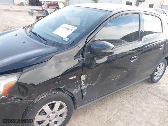 2015 Mitsubishi Mirage ES with VIN ML32A4HJ9FH052900, listed as a IAAI auction lot 41698635 with 100,713 mi miles. Bid and sale history available at carsss.com. Image 6.