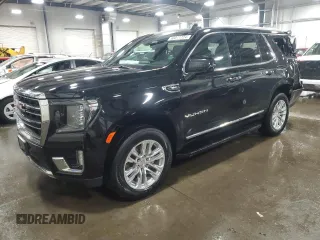 2021 GMC Yukon SLT with VIN 1GKS2BKD1MR454343, listed as a Copart auction lot 86071724 with 47,199 mi miles and Salvage Title. Bid and sale history available at carsss.com. Image 1.