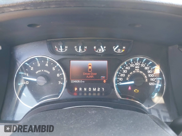 2012 Ford F-150 XL with VIN 1FTFX1ET0CFB70326, listed as a IAAI auction lot 41740883 with 224,926 mi miles. Bid and sale history available at carsss.com. Image 7.