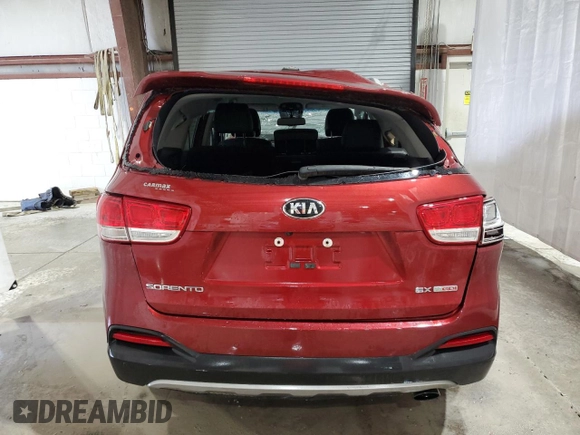2017 Kia Sorento EX with VIN 5XYPHDA16HG274105, listed as a Copart auction lot 72833364 with 54,915 mi miles and Non Repairable. Bid and sale history available at carsss.com. Image 6.