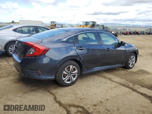 2017 Honda Civic Sedan LX with VIN 19XFC2F65HE215420, listed as a Copart auction lot 51118385 with 96,253 mi miles and Salvage Title. Bid and sale history available at carsss.com. Image 3.