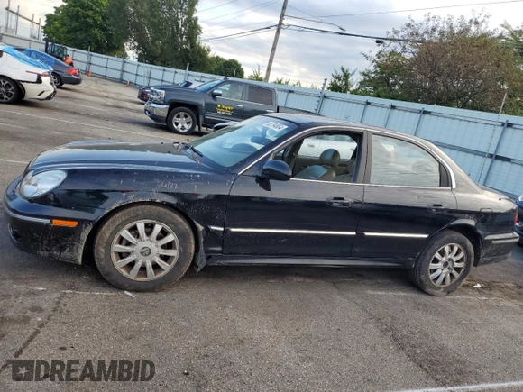2005 Hyundai Sonata GLS with VIN KMHWF35H65A148594, listed as a Copart auction lot 68794654 with 166,490 mi miles and Salvage Title. Bid and sale history available at carsss.com. Image 1.