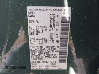 2023 Nissan Frontier Pro-4X z VIN 1N6ED1EK2PN615718, wystawiony jako IAAI lot #41739218 z przebiegiem 19 875 mil mil oraz . Historia ofert i sprzedaży dostępna na DreamBid. Obrazek 9.