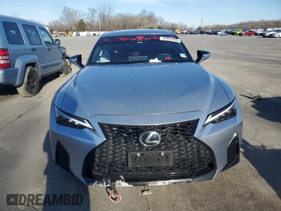2023 Lexus IS with VIN JTHGZ1E29P5030517, listed as a Copart auction lot 45531435 with 36,301 mi miles and Salvage Title. Bid and sale history available at carsss.com. Image 5.