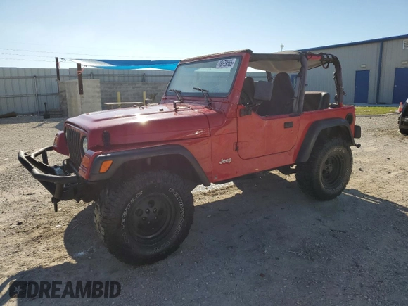 1999 Jeep Wrangler SE with VIN 1J4FY29P8XP483909, listed as a Copart auction lot 48679555 with 168,708 mi miles and Salvage title. Bid and sale history available at DreamBid. Image 1.