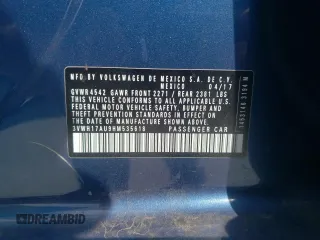 2017 Volkswagen Golf S z VIN 3VWH17AU9HM535618, wystawiony jako Copart lot #53129885 z przebiegiem 80 403 mil mil oraz Szkoda całkowita • Salvage title. Historia ofert i sprzedaży dostępna na DreamBid. Obrazek 13.