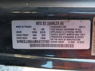 2011 Smart fortwo Pure z VIN WMEEJ3BA4BK473760, wystawiony jako Copart lot #78081344 z przebiegiem 75 966 mil mil oraz Szkoda całkowita • Salvage title. Historia ofert i sprzedaży dostępna na DreamBid. Obrazek 12.