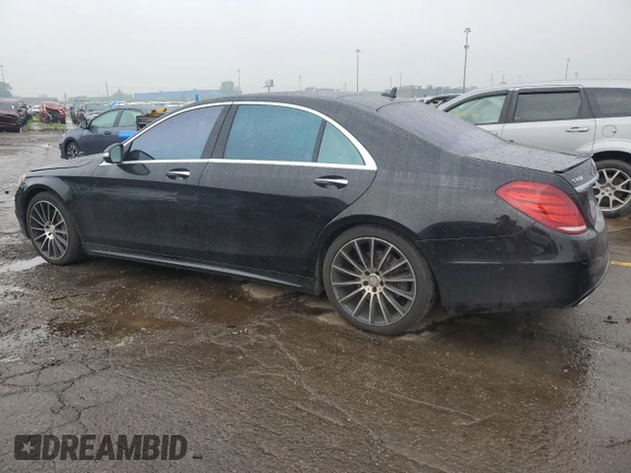 2015 Mercedes-Benz S 550 with VIN WDDUG8FB8FA080564, listed as a Copart auction lot 59887535 with 107,267 mi miles and Clean title. Bid and sale history available at DreamBid. Image 2.