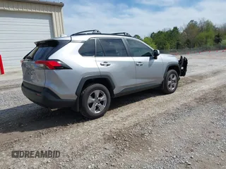 2025 Toyota RAV4 XLE with VIN 2T3W1RFVXSC309764, listed as a IAAI auction lot 41866773 with 4,641 mi miles. Bid and sale history available at carsss.com. Image 4.