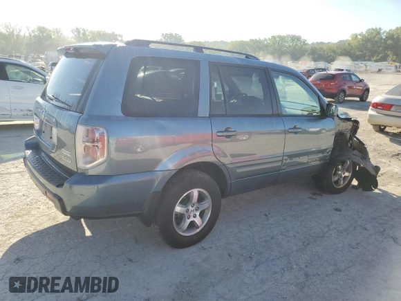 2007 Honda Pilot EX-L with VIN 5FNYF18517B028036, listed as a Copart auction lot 72685494 with Not Provided miles and Salvage Title. Bid and sale history available at DreamBid. Image 3.