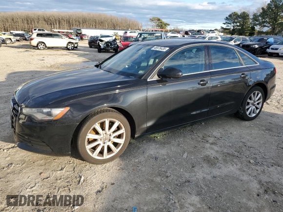 2014 Audi A6 Premium Plus with VIN WAUDFAFC2EN092291, listed as a Copart auction lot 46978435 with 176,555 mi miles and Salvage title. Bid and sale history available at DreamBid. Image 1.