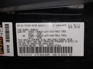 2020 Toyota Tacoma SR with VIN 3TYSX5EN9LT002700, listed as a IAAI auction lot 42295594 with 66,507 mi miles and . Bid and sale history available at DreamBid. Image 9.