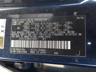 2006 Scion xB with VIN JTLKT324864100807, listed as a IAAI auction lot 42234293 with 147,718 mi miles and . Bid and sale history available at DreamBid. Image 9.