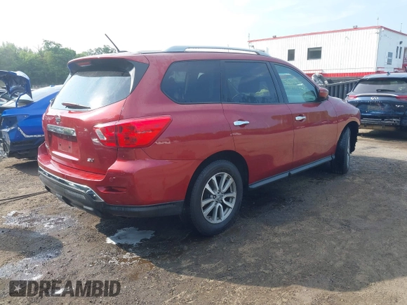 2017 Nissan Pathfinder SV with VIN 5N1DR2MN4HC673145, listed as a IAAI auction lot 42429907 with 137,099 mi miles and . Bid and sale history available at DreamBid. Image 4.