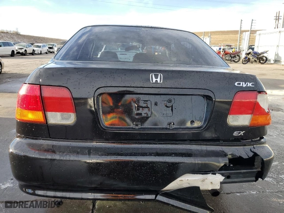 1997 Honda Civic EX with VIN 1HGEJ8646VL033197, listed as a Copart auction lot 84891944 with 0 mi miles and Salvage Title. Bid and sale history available at carsss.com. Image 6.