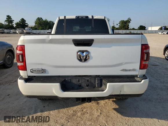 2023 Ram 2500 Longhorn with VIN 3C6UR5GL4PG524544, listed as a Copart auction lot 66289884 with 0 mi miles and Non Repairable. Bid and sale history available at carsss.com. Image 6.