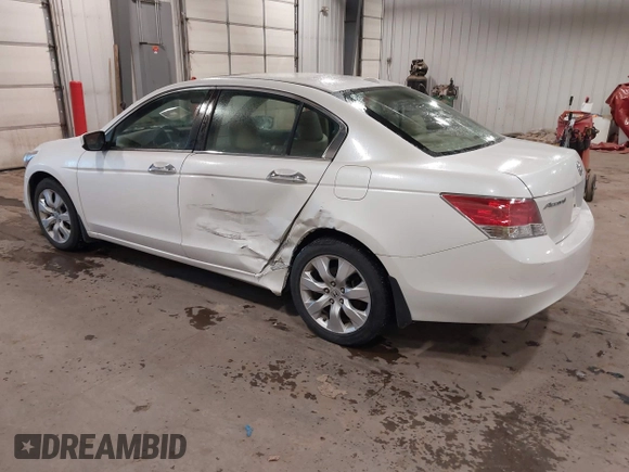 2010 Honda Accord EX-L with VIN 1HGCP3F8XAA000835, listed as a IAAI auction lot 40970094 with 119,444 mi miles and . Bid and sale history available at DreamBid. Image 3.