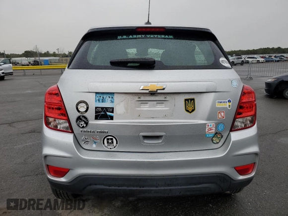 2017 Chevrolet Trax LS with VIN KL7CJNSB4HB210121, listed as a Copart auction lot 53154595 with 51,044 mi miles and Salvage Title. Bid and sale history available at carsss.com. Image 6.