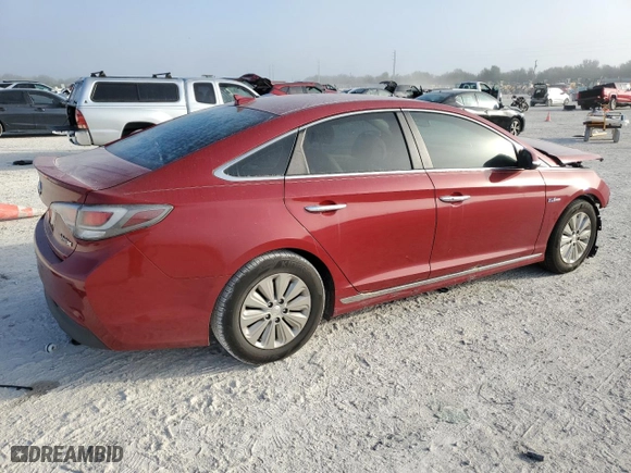 2016 Hyundai Sonata Hybrid SE with VIN KMHE24L16GA024377, listed as a Copart auction lot 44465865 with 0 mi miles and Salvage Title. Bid and sale history available at carsss.com. Image 3.