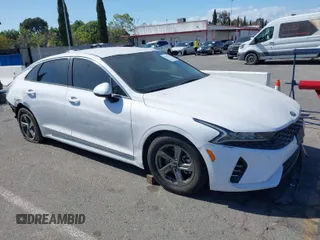 2021 Kia K5 LXS with VIN 5XXG14J26MG050733, listed as a IAAI auction lot 39183395 with 80,493 mi miles. Bid and sale history available at carsss.com. Image 1.