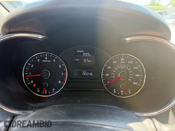 2016 Kia Forte LX with VIN KNAFK4A6XG5583167, listed as a Copart auction lot 54583045 with 139,248 mi miles and Clean Title. Bid and sale history available at carsss.com. Image 8.
