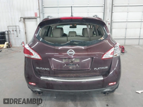 2014 Nissan Murano SV with VIN JN8AZ1MU3EW400818, listed as a IAAI auction lot 40806139 with 135,024 mi miles and . Bid and sale history available at carsss.com. Image 17.