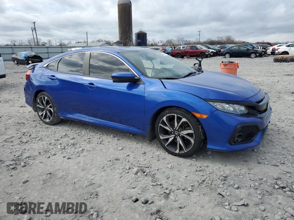 2019 Honda Civic Si with VIN 2HGFC1E50KH707353, listed as a Copart auction lot 44366635 with Not Provided miles and Salvage Title. Bid and sale history available at DreamBid. Image 4.