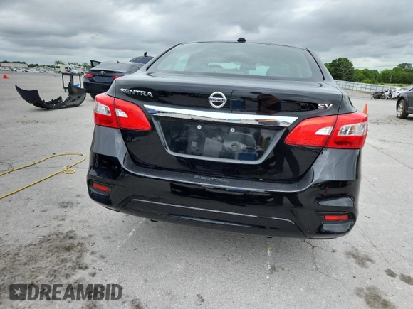 2018 Nissan Sentra SV with VIN 3N1AB7AP6JL622015, listed as a Copart auction lot 61285935 with 124,167 mi miles and Salvage title. Bid and sale history available at DreamBid. Image 6.