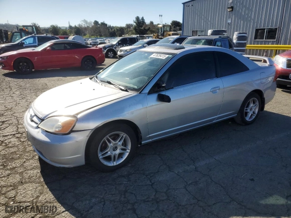 2001 Honda Civic EX with VIN 1HGEM22971L122051, listed as a Copart auction lot 47626415 with 206,386 mi miles and Clean Title. Bid and sale history available at carsss.com. Image 1.