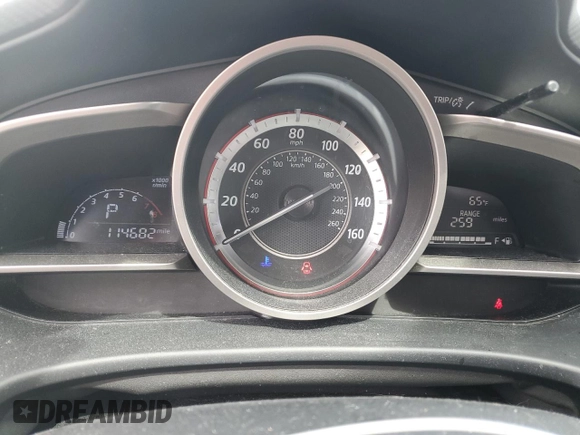 2016 Mazda 3 i Sport with VIN JM1BM1U78G1281463, listed as a Copart auction lot 52704715 with 114,682 mi miles and Salvage Title. Bid and sale history available at DreamBid. Image 9.