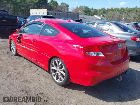 2012 Honda Civic Cpe Si with VIN 2HGFG4A50CH702019, listed as a IAAI auction lot 42060231 with 80,172 mi miles. Bid and sale history available at carsss.com. Image 3.