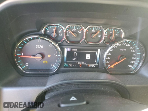2017 Chevrolet Silverado 1500 LT with VIN 1GCVKREC4HZ222202, listed as a Copart auction lot 48537465 with 106,792 mi miles and Salvage Title. Bid and sale history available at DreamBid. Image 9.