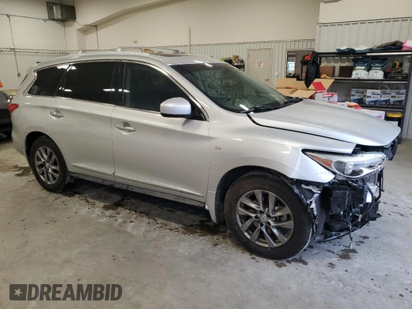 2015 Infiniti QX60 with VIN 5N1AL0MN4FC524899, listed as a Copart auction lot 49629245 with 157,761 mi miles and Salvage Title. Bid and sale history available at carsss.com. Image 4.