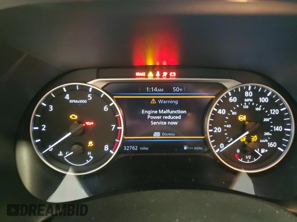 2021 Nissan Sentra SV with VIN 3N1AB8CV0MY242631, listed as a Copart auction lot 55061525 with 32,762 mi miles and Salvage Title. Bid and sale history available at DreamBid. Image 9.