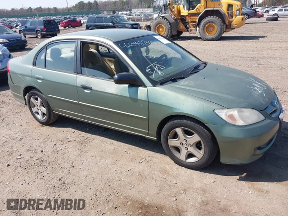 2004 Honda Civic LX with VIN 2HGES16574H501026, listed as a IAAI auction lot 42098740 with 144,915 mi miles. Bid and sale history available at carsss.com. Image 1.