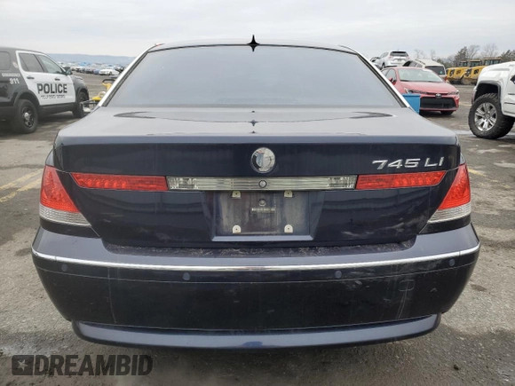 2003 BMW 7 Series 745Li with VIN WBAGN63433DR15033, listed as a Copart auction lot 41573015 with 76,723 mi miles and Salvage Title. Bid and sale history available at carsss.com. Image 6.