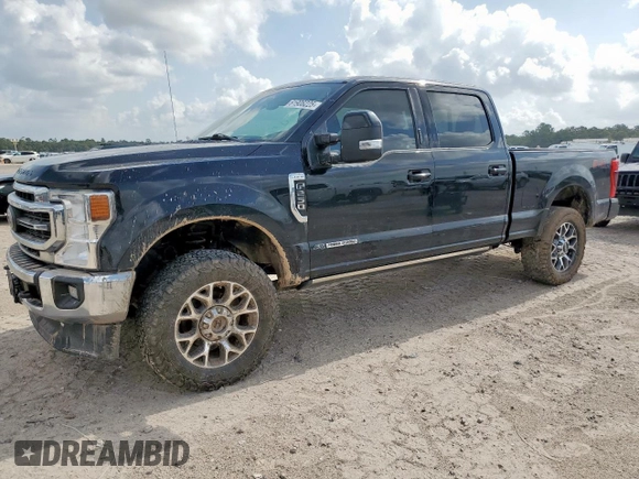 2021 Ford F-250 XL with VIN 1FT7W2BT6MEC47760, listed as a Copart auction lot 61908225 with 111,015 mi miles and Salvage title. Bid and sale history available at DreamBid. Image 1.
