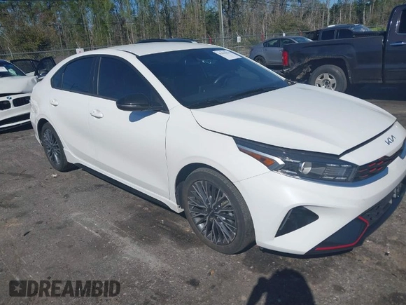 2023 Kia Forte GT-Line with VIN 3KPF54AD0PE673778, listed as a IAAI auction lot 41846626 with 52,032 mi miles. Bid and sale history available at carsss.com. Image 1.