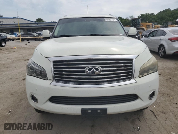 2011 Infiniti QX56 7-passenger with VIN JN8AZ2NF9B9501099, listed as a Copart auction lot 59562454 with 233,081 mi miles and Salvage Title. Bid and sale history available at carsss.com. Image 5.