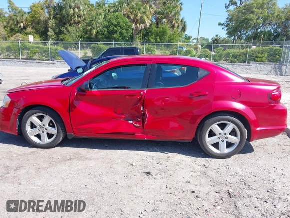 2013 Dodge Avenger SE with VIN 1C3CDZAB6DN626235, listed as a IAAI auction lot 42009562 with 160,910 mi miles and . Bid and sale history available at DreamBid. Image 14.