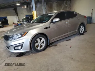 2015 Kia Optima LX z VIN KNAGM4A75F5536120, wystawiony jako Copart lot #58538625 z przebiegiem 107 847 mil mil oraz Szkoda całkowita • Salvage title. Historia ofert i sprzedaży dostępna na DreamBid. Obrazek 1.