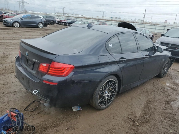 2015 BMW 5 Series 535i xDrive with VIN WBA5B3C58FD547363, listed as a Copart auction lot 47664025 with 122,546 mi miles and Salvage Title. Bid and sale history available at carsss.com. Image 3.