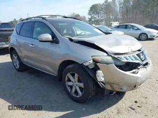 2009 Nissan Murano SL with VIN JN8AZ18U29W103622, listed as a IAAI auction lot 41624719 with 241,724 mi miles and . Bid and sale history available at DreamBid. Image 1.