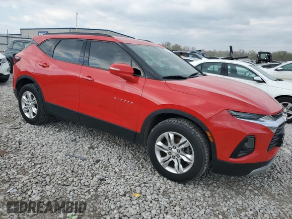 2020 Chevrolet Blazer LT with VIN 3GNKBCRSXLS674685, listed as a Copart auction lot 52695895 with 73,223 mi miles and Salvage title. Bid and sale history available at DreamBid. Image 4.