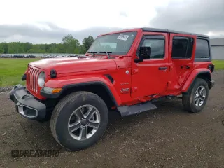 2019 Jeep Wrangler Unlimited Sahara with VIN 1C4HJXEG7KW571869, listed as a Copart auction lot 57655475 with 15,083 mi miles and Salvage title. Bid and sale history available at DreamBid. Image 1.