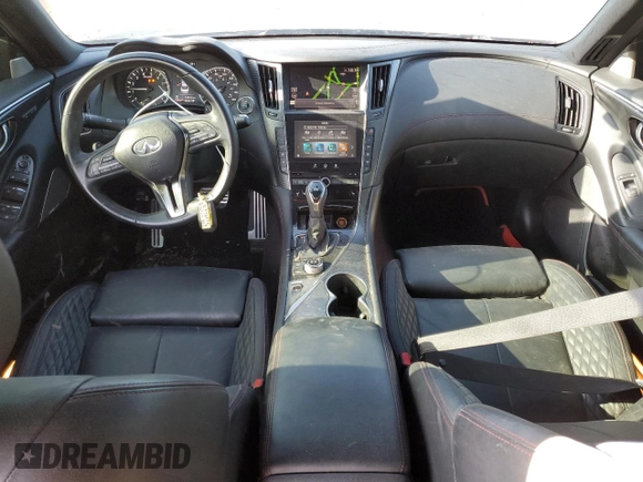 2021 Infiniti Q50 Red Sport 400 with VIN JN1FV7DP0MM850191, listed as a Copart auction lot 76396894 with 52,351 mi miles and Clean Title. Bid and sale history available at DreamBid. Image 8.