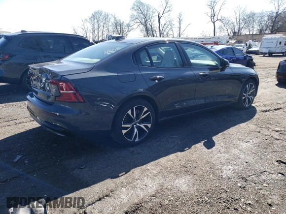 2024 Volvo S60 Plus Dark Theme with VIN 7JRL12TL6RG303561, listed as a Copart auction lot 45432294 with 0 mi miles and Salvage Title. Bid and sale history available at carsss.com. Image 3.