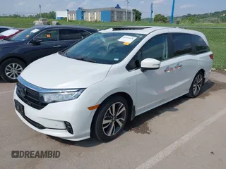 2023 Honda Odyssey Touring with VIN 5FNRL6H8XPB038875, listed as a IAAI auction lot 42441076 with 13,947 mi miles and . Bid and sale history available at DreamBid. Image 18.